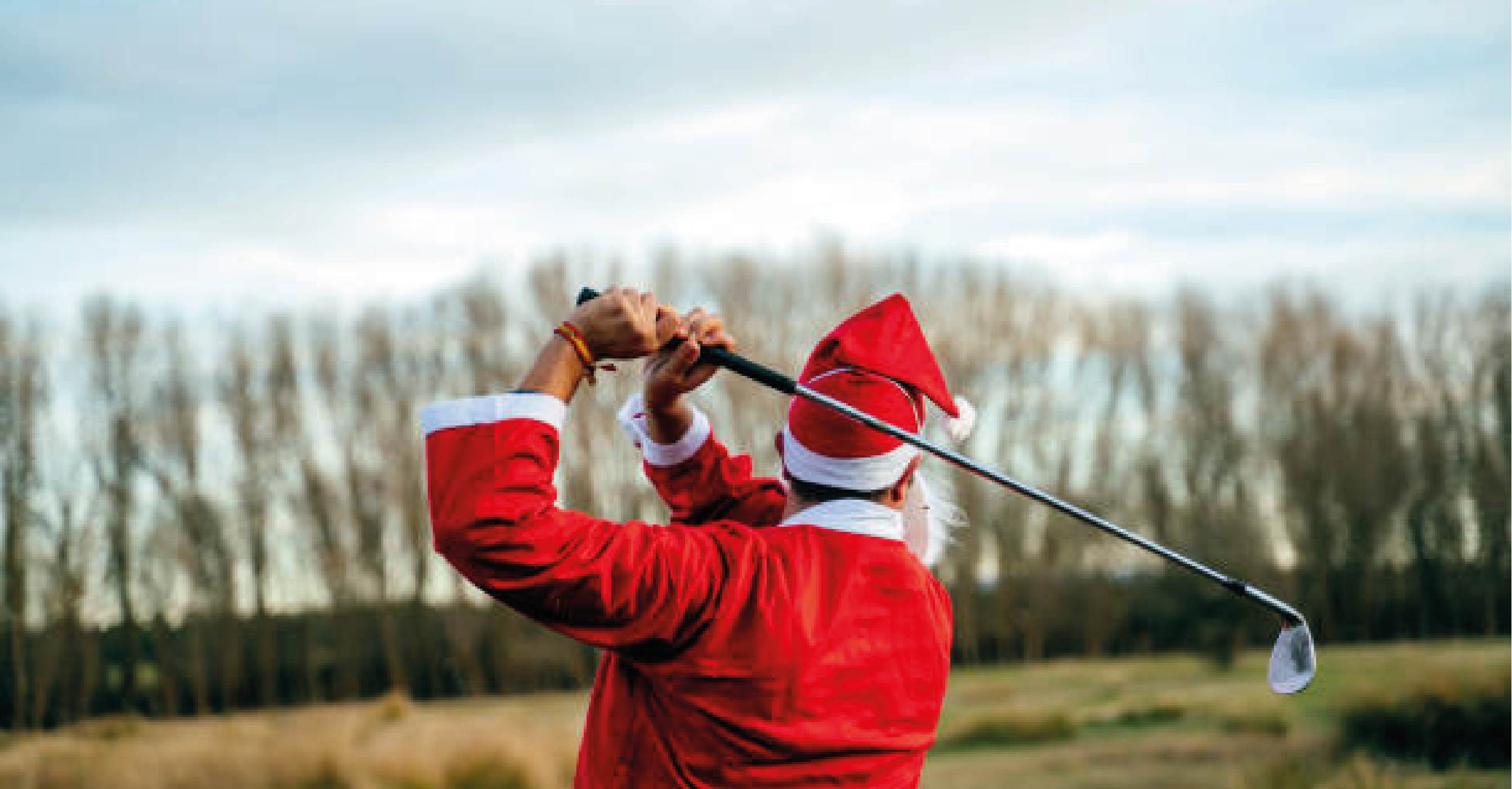 Golfing Santa