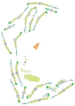 Ribagolfe Lakes Golf Course Golf Course map