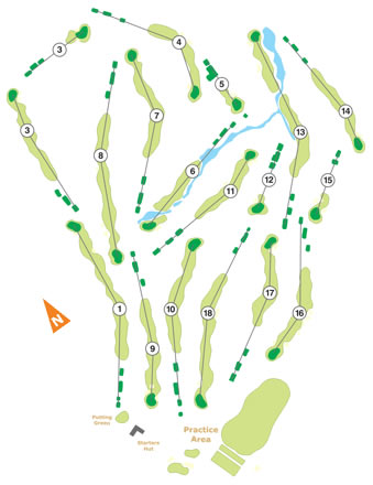 Ribagolfe Oaks Golf Course Golf Course map