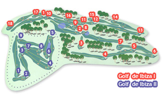 Golf de Ibiza I Golf Course map