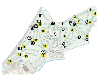 Villa de Madrid Golf Yellow Course Golf Course map