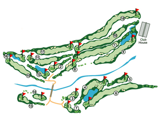 Los Lagos Golf Course Golf Course map