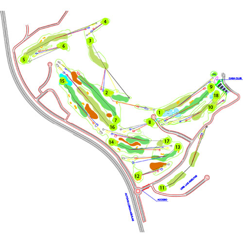 Lorca Golf Course Golf Course map